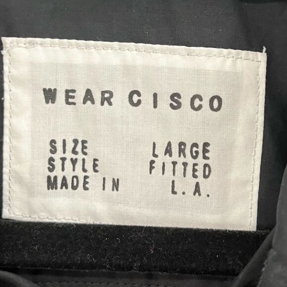 WEARCISCO paper cotton shirt in jet black Womens Large - Picture 4 of 9